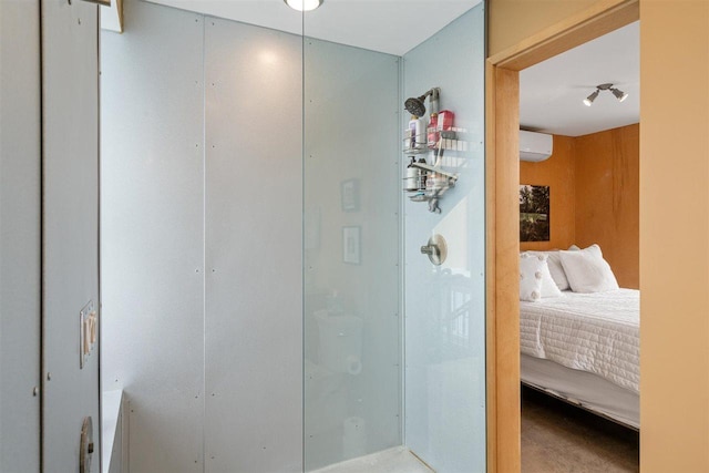 bathroom with a wall mounted air conditioner