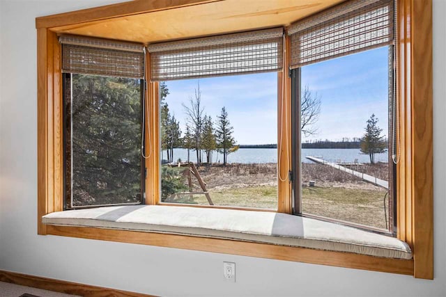 details with a water view