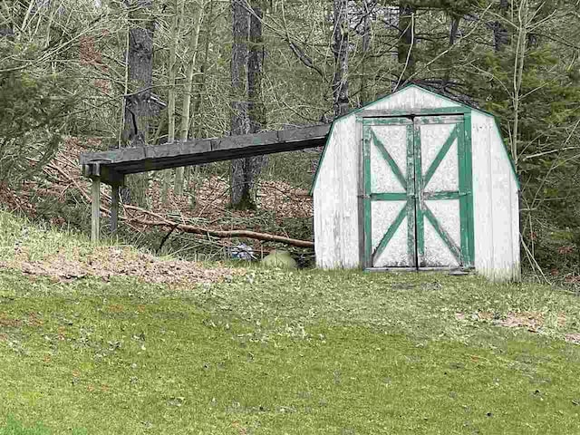 view of shed