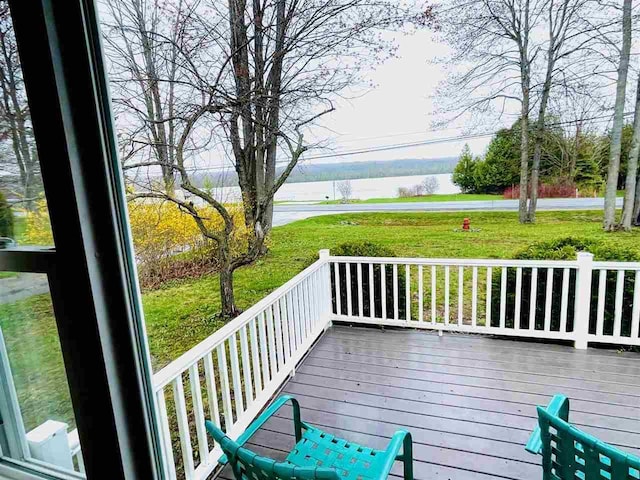 1368 S M-88, Bellaire, MI 49615 - wooden deck with covered porch and a water view
