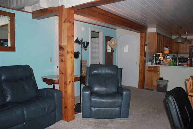 view of carpeted living room