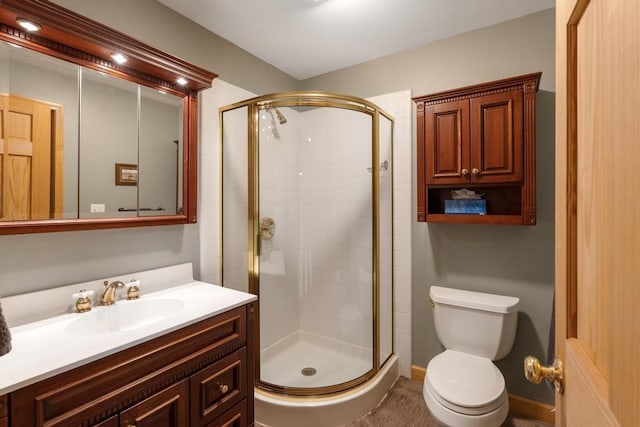 8120 Susan Shore Dr, Charlevoix, MI 49720 - full bath featuring a shower stall, toilet, and vanity