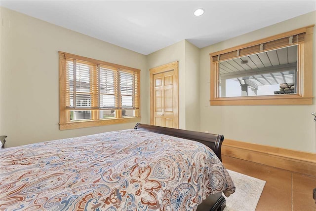 4133 Shadynook Rd, Central Lake, MI 49622 - bedroom with a closet and recessed lighting