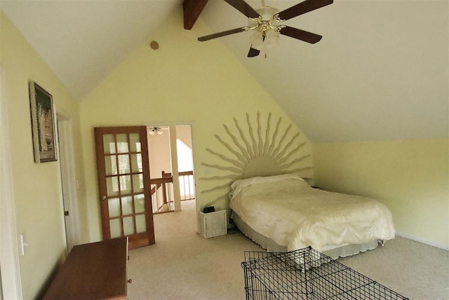 3330 Commodore Dr, East Jordan, MI 49727 - bedroom featuring carpet floors, ceiling fan, and baseboards