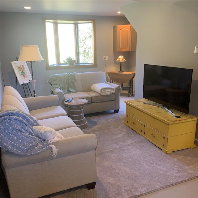 101 S Addis Rd, Boyne City, MI 49712 - carpeted living area featuring recessed lighting
