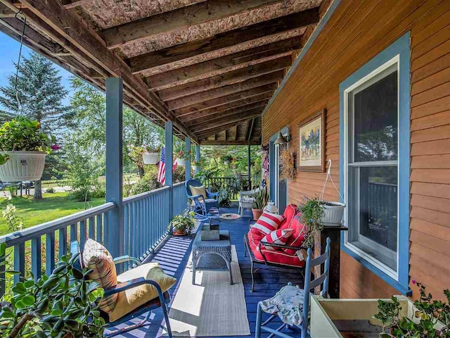 101 S Addis Rd, Boyne City, MI 49712 - deck with an outdoor living space