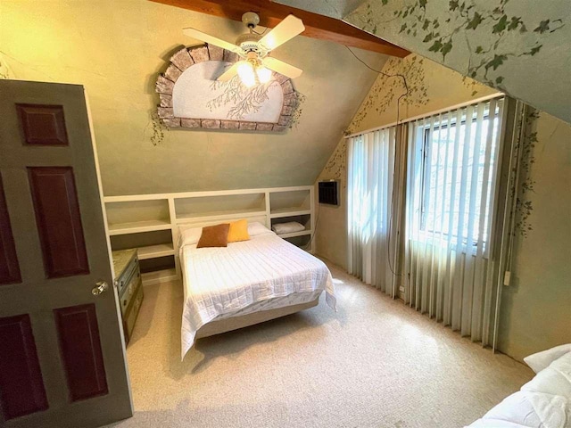 9690 Lake St, Ellsworth, MI 49729 - bedroom featuring lofted ceiling and light carpet
