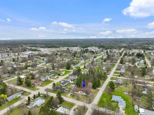 512 NW Kalkaska St, Kalkaska, MI 49646 - aerial overview of property's location featuring nearby suburban area