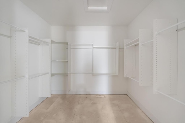 view of walk in closet