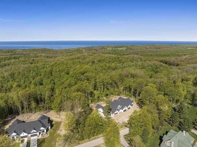 aerial view of a heavily wooded area