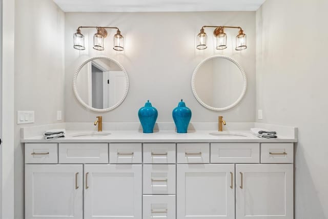 full bath featuring double vanity