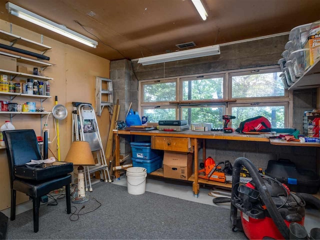 998 N Shr, Walloon Lake, MI 49796 - home office with a workshop area and healthy amount of natural light