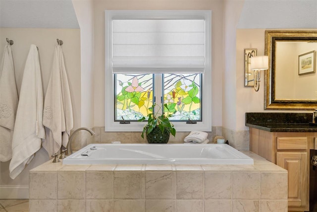 110 Birchwood Dr, Harbor Springs, MI 49740 - full bathroom featuring vanity and a garden tub