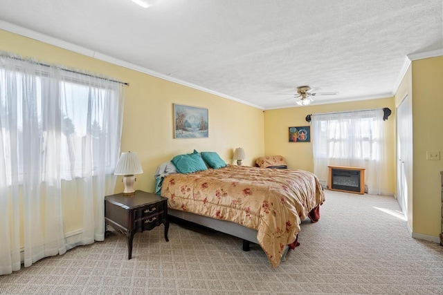 6141 S Old 31, Charlevoix, MI 49720 - bedroom with crown molding, carpet, and a ceiling fan