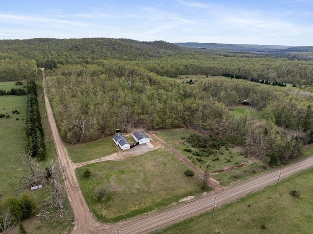 8900 Lewis Rd, Vanderbilt, MI 49795 - view of property location with a heavily wooded area