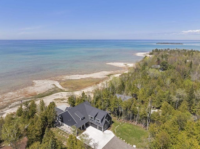 4435 Lake Shore Dr, Charlevoix, MI 49720 - aerial overview of property's location with a nearby body of water