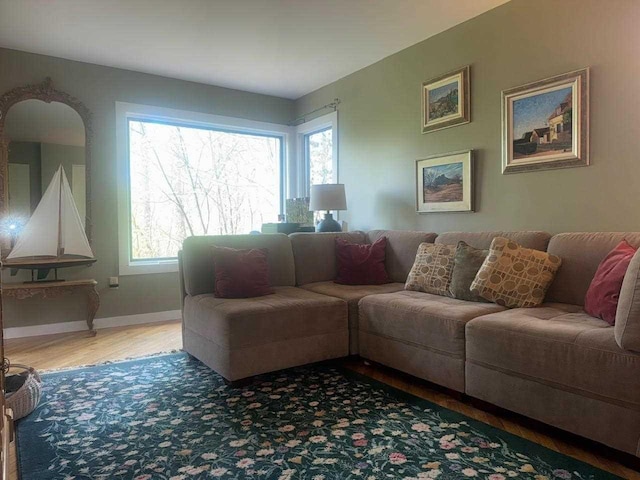3237 Greenbriar, Harbor Springs, MI 49740 - living area featuring wood finished floors, healthy amount of natural light, and baseboards