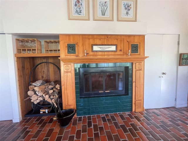 3237 Greenbriar, Harbor Springs, MI 49740 - detailed view of a tiled fireplace