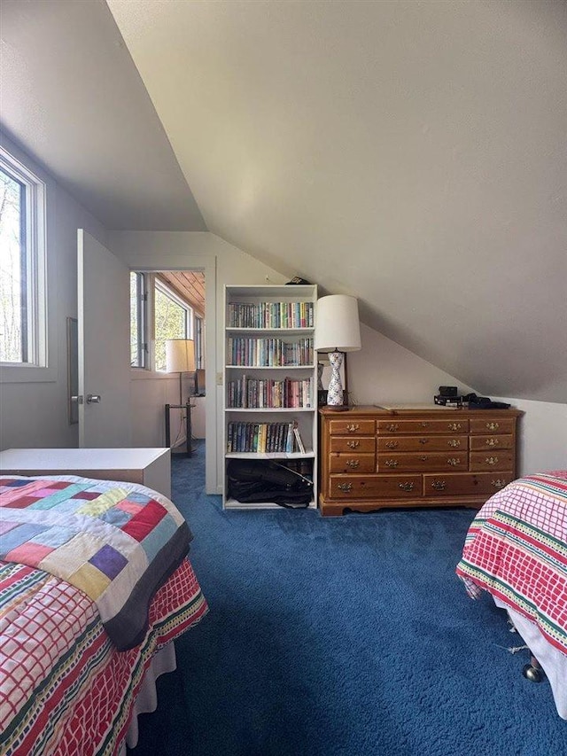 3237 Greenbriar, Harbor Springs, MI 49740 - bedroom with carpet floors and vaulted ceiling