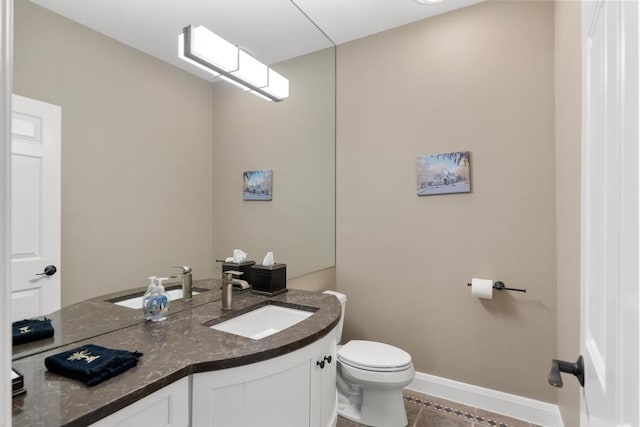 4104 Harborview Rdg Unit 28, Bay Harbor, MI 49770 - bathroom with toilet, tile patterned flooring, vanity, and baseboards