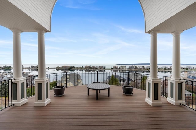 4104 Harborview Rdg Unit 28, Bay Harbor, MI 49770 - deck with a water view