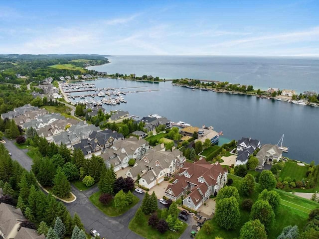 4104 Harborview Rdg Unit 28, Bay Harbor, MI 49770 - aerial view of residential area featuring a nearby body of water
