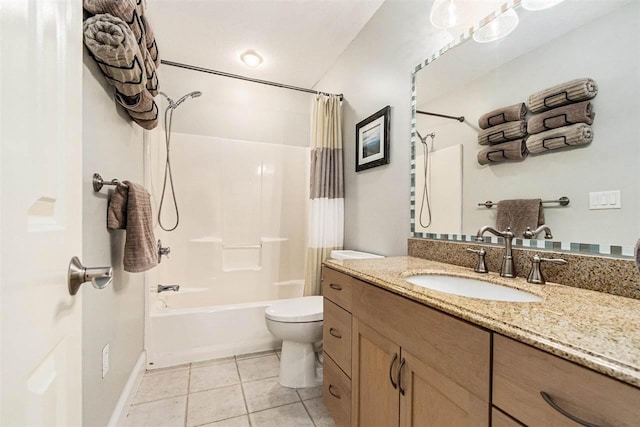 1766 Chippewa Bch, Indian River, MI 49749 - bathroom with vanity, shower / bath combo, and tile patterned floors
