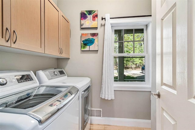1766 Chippewa Bch, Indian River, MI 49749 - laundry area featuring cabinet space and washing machine and clothes dryer