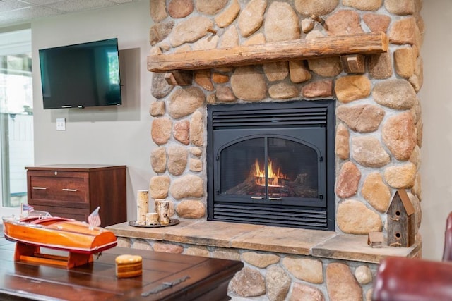 2018 Greenbriar Ter, Harbor Springs, MI 49740 - detailed view of a stone fireplace