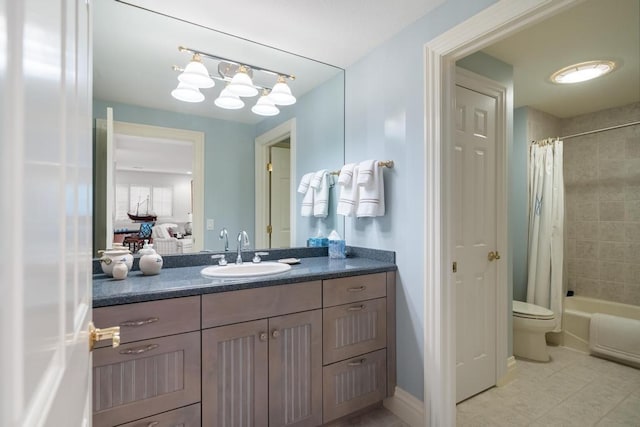 4064 Harborview Rdg Unit 17, Bay Harbor, MI 49770 - full bath featuring vanity, shower / bath combination with curtain, toilet, and baseboards