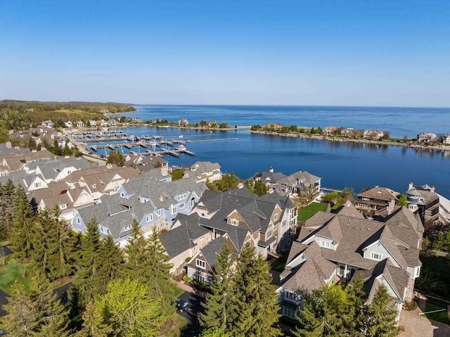 4064 Harborview Rdg Unit 17, Bay Harbor, MI 49770 - aerial view of residential area featuring a large body of water