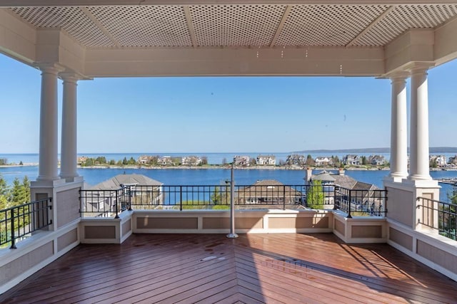 4064 Harborview Rdg Unit 17, Bay Harbor, MI 49770 - deck with a water view