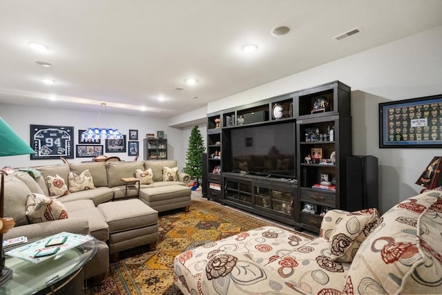 917 Grove St, Petoskey, MI 49770 - living area featuring recessed lighting