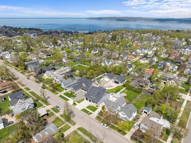 917 Grove St, Petoskey, MI 49770 - aerial view of property and surrounding area with a nearby body of water and nearby suburban area