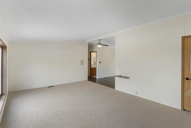 7245-83 Upper Kelsey Dr, Charlevoix, MI 49720 - spare room featuring carpet flooring, a ceiling fan, and a textured ceiling