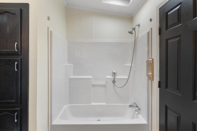 7245-83 Upper Kelsey Dr, Charlevoix, MI 49720 - bathroom featuring  shower combination and crown molding