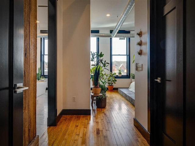 422 E Mitchell Unit 1, Petoskey, MI 49770 - entrance foyer with wood-type flooring and baseboards