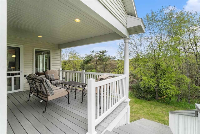 9030 Sugar Tree Ln, Charlevoix, MI 49720 - view of deck
