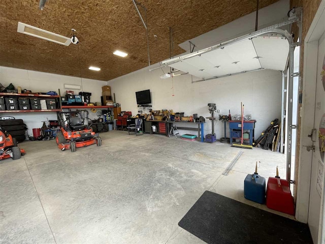 9030 Sugar Tree Ln, Charlevoix, MI 49720 - garage with a workshop area
