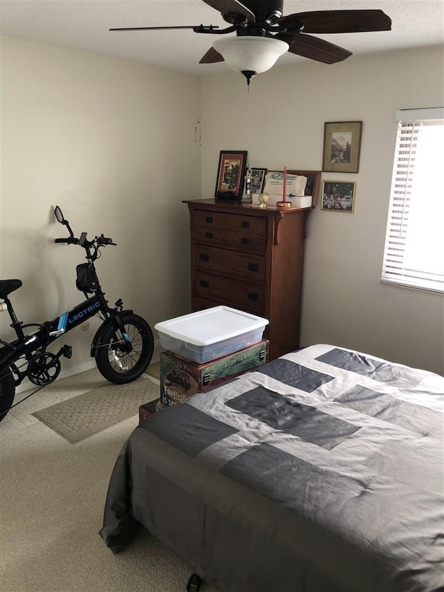 915 Robinson St Unit 2, Boyne City, MI 49712 - carpeted bedroom with a ceiling fan