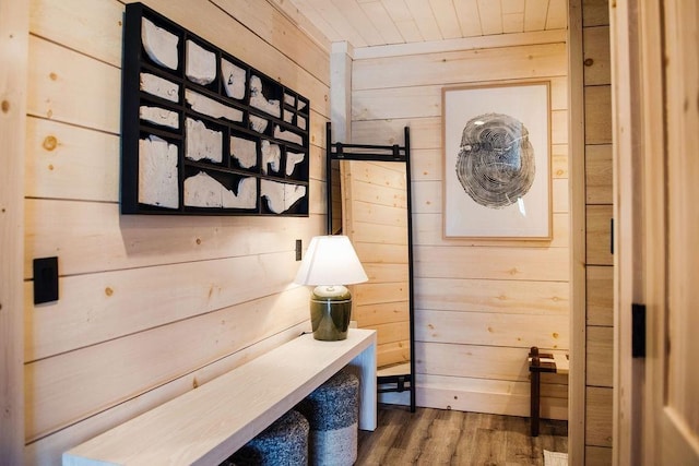 2149 Old Horton Bay Rd, Boyne City, MI 49712 - detailed view of wood walls, wood finished floors, and wood ceiling