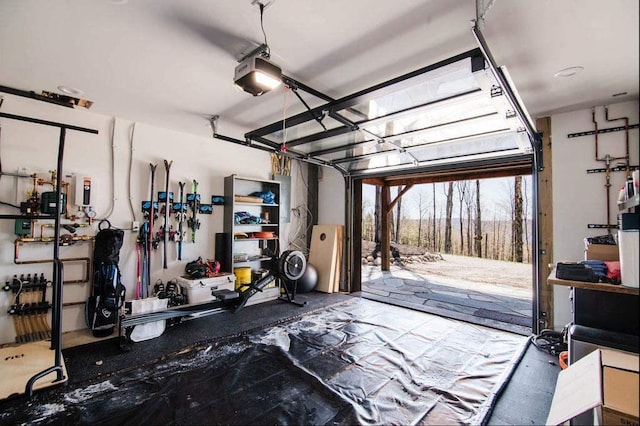 2149 Old Horton Bay Rd, Boyne City, MI 49712 - garage featuring a garage door opener