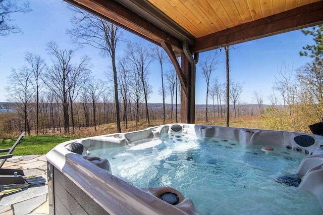 2149 Old Horton Bay Rd, Boyne City, MI 49712 - view of patio / terrace with a hot tub