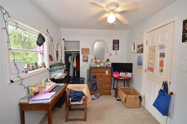 413 E Main St, Boyne City, MI 49712 - carpeted bedroom featuring a closet and a ceiling fan