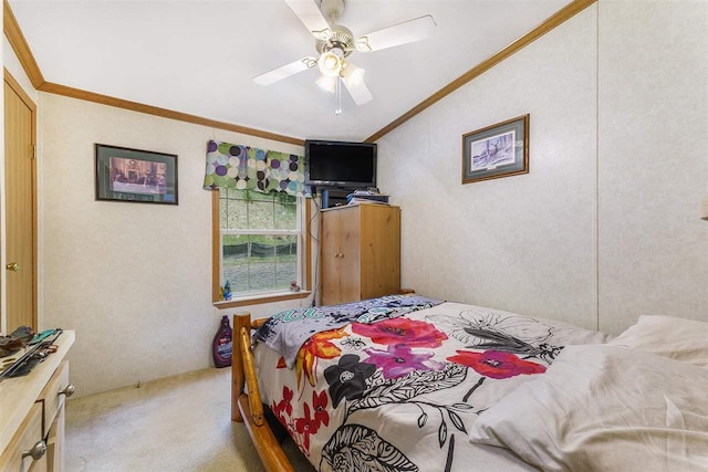 8370 Sisson, Bellaire, MI 49615 - carpeted bedroom with ornamental molding and ceiling fan