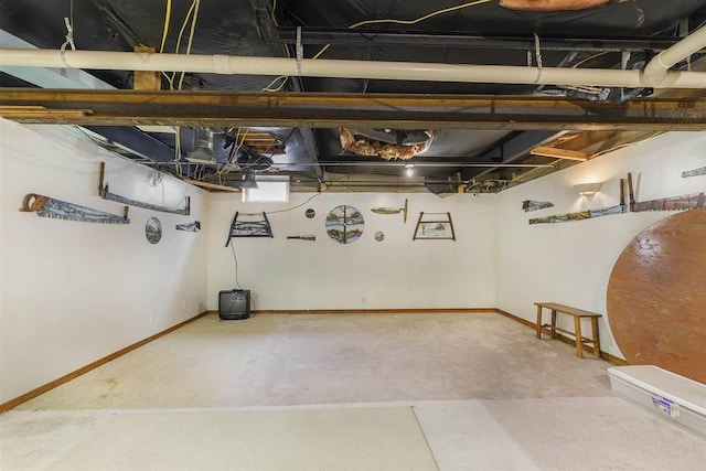 8370 Sisson, Bellaire, MI 49615 - unfinished below grade area featuring baseboards