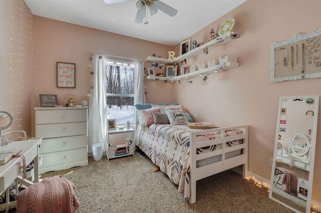7101 Partridge Pl, Gaylord, MI 49735 - carpeted bedroom featuring ceiling fan
