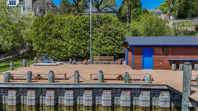 306 E Dixon Ave, Charlevoix, MI 49720 - exterior space featuring a wooden deck