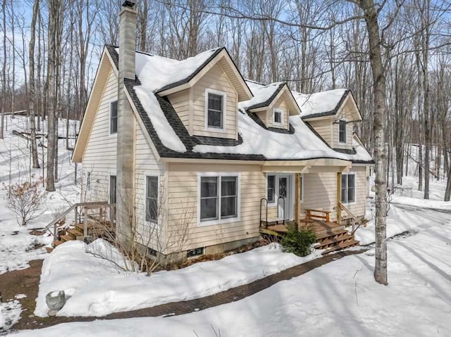 2508 Terpening Rd, Harbor Springs, MI 49740 - cape cod house with a chimney