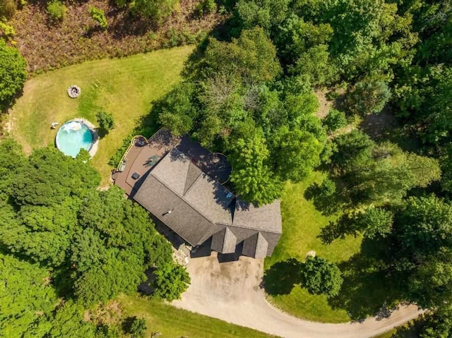 03675 Bc/Ej Rd, East Jordan, MI 49727 - drone / aerial view of a pool